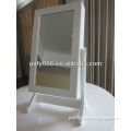 mirror jewelry armoire/wooden standing mirror with jewerly storage